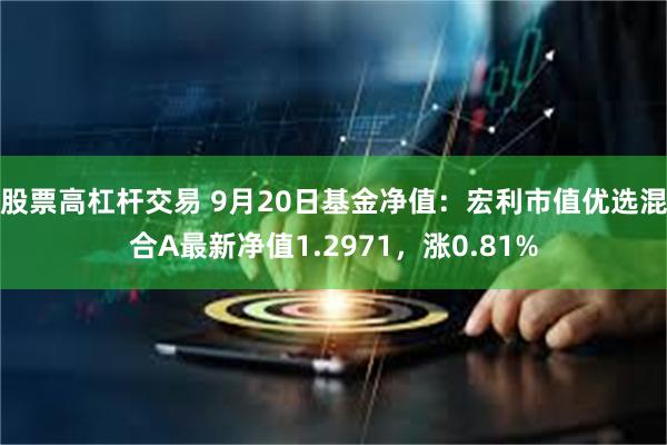 股票高杠杆交易 9月20日基金净值：宏利市值优选混合A最新净值1.2971，涨0.81%