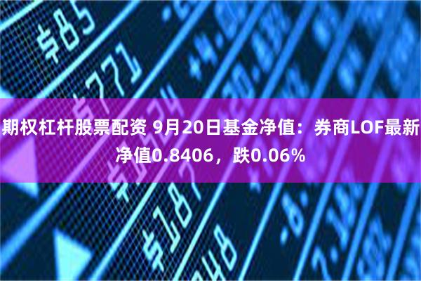 期权杠杆股票配资 9月20日基金净值：券商LOF最新净值0.8406，跌0.06%